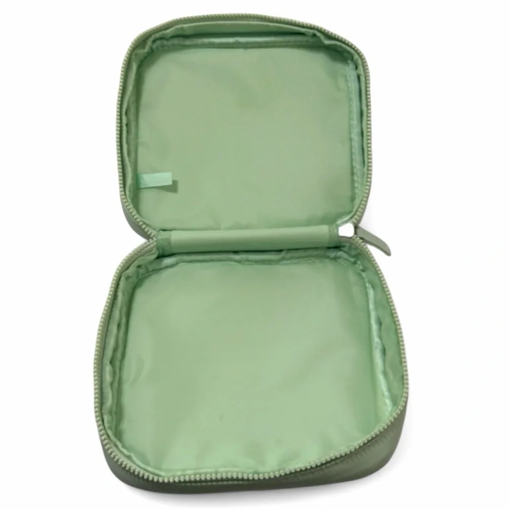 Summer Fridays Mint Green Cosmetic Travel Pouch | Skincare Makeup Bag-Clean Girl